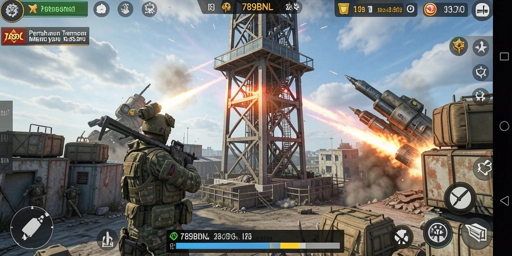 Tampilkan gameplay menarik dari 789BNL dalam peperangan Tower Defense.