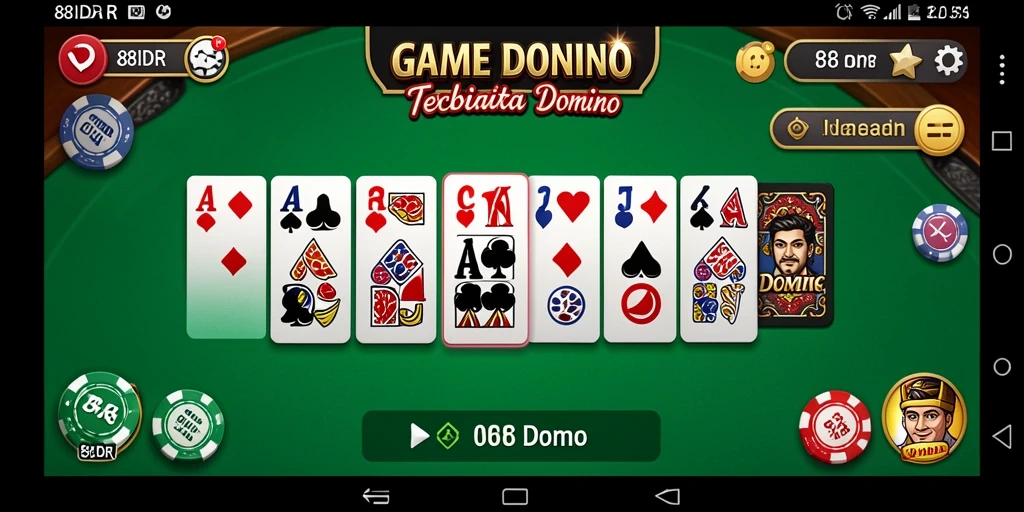 Gambaran gameplay seru dalam permainan Domino 88IDR.