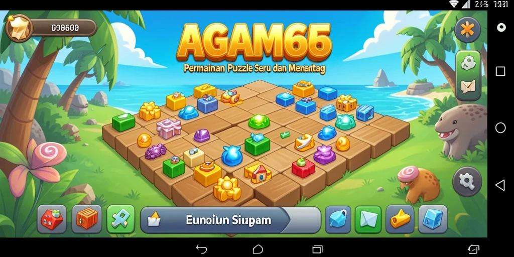 Tampilan gameplay menarik dari AGAM66 yang penuh warna.
