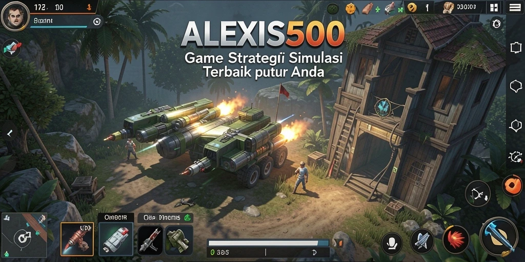 Tampilan gameplay ALEXIS500 yang strategis dan kompetitif.