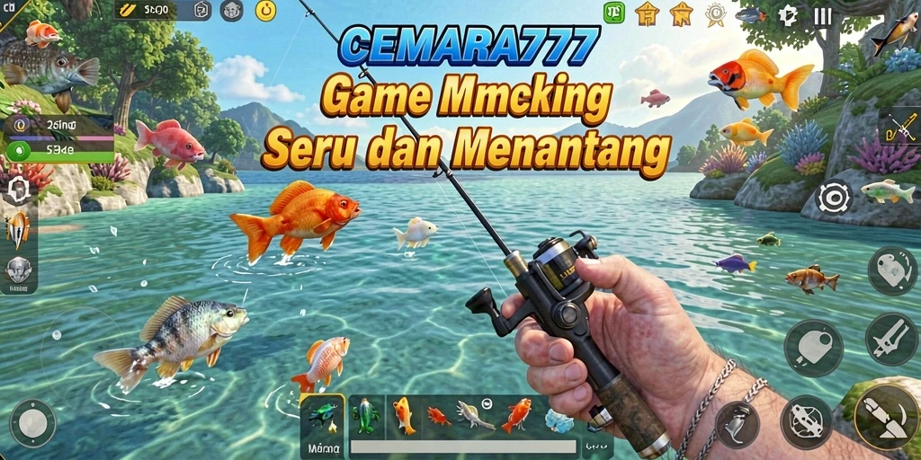 Gameplay CEMARA777 yang seru dan mendebarkan saat memancing ikan.