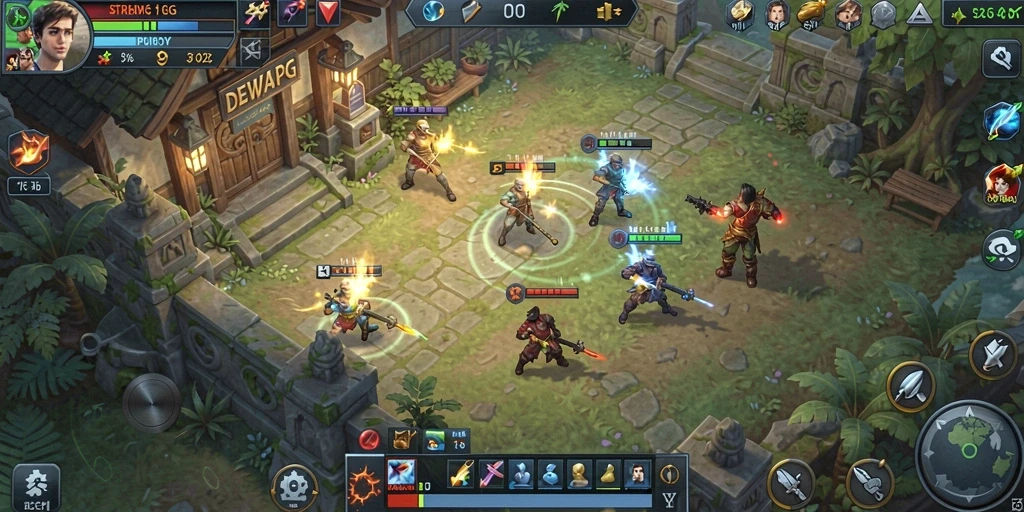 Tampilan gameplay menarik dari DEWAPG dengan strategi yang mendebarkan.