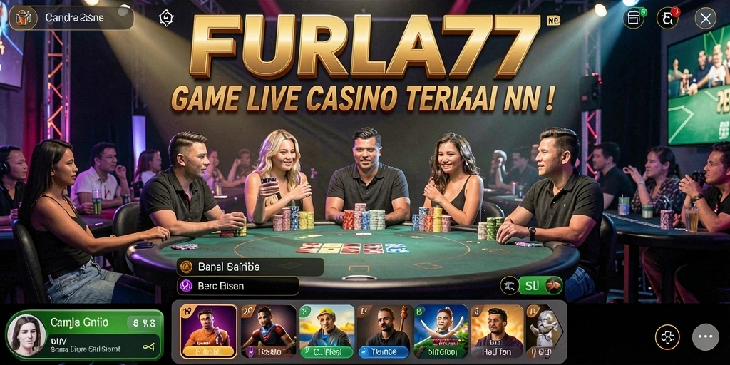 Tampilan gameplay seru dan interaksi dealer di FURLA77.