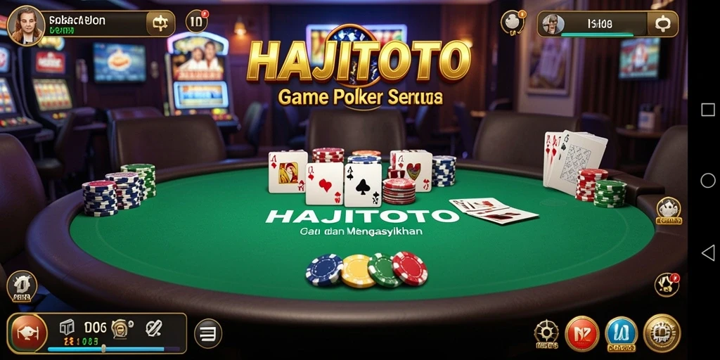 Tampilan gameplay seru di HAJITOTO saat bermain poker.