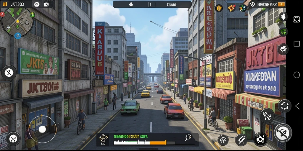 Tampilan gameplay JKT303 yang menarik dan realistik.