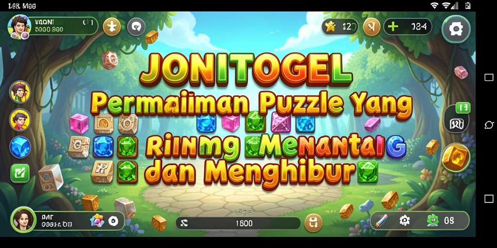 Tampilan gameplay menarik dari JONITOGEL dengan puzzle yang menantang.