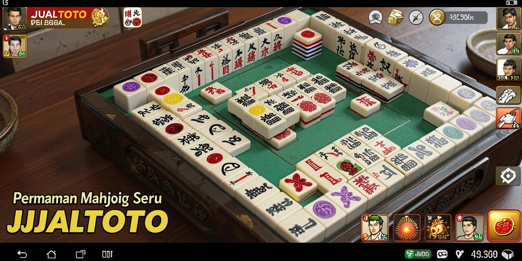 Screenshot gameplay JUALTOTO yang menampilkan momen seru permainan Mahjong.