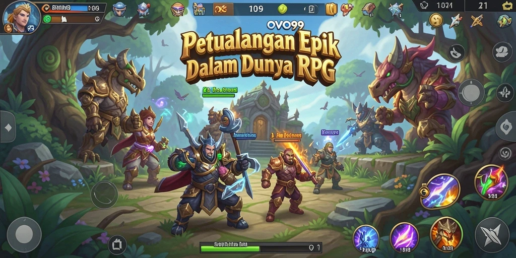 Tampilan menarik dari gameplay RPG OVO99 yang memukau.