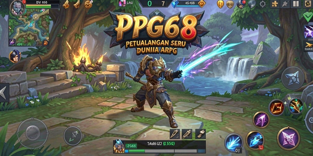 Tangkapan layar utama PGG68 menampilkan aksi seru dalam pertarungan ARPG yang intens.