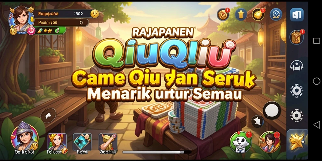 Screenshot gameplay RAJAPANEN menampilkan keseruan bermain QiuQiu.