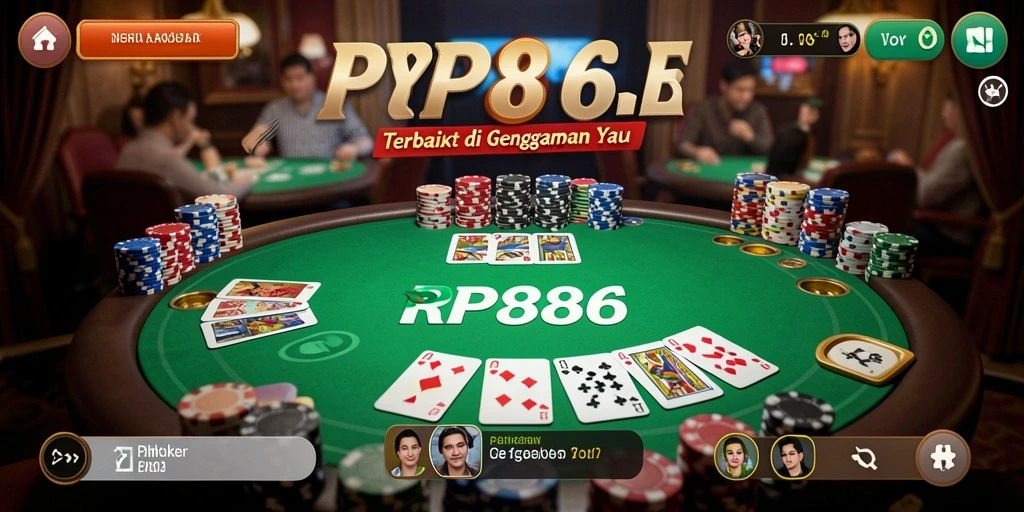 Tampilan menarik dari gameplay Poker di RP886.