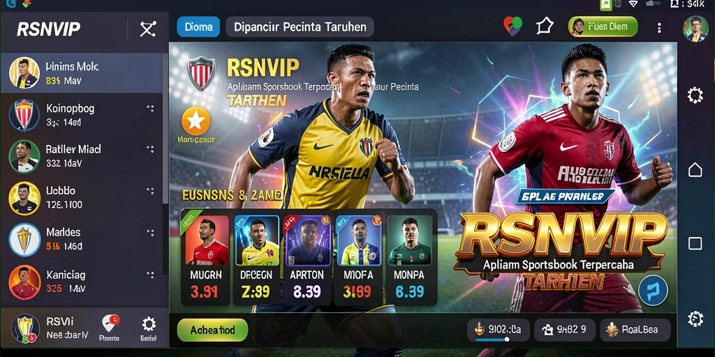 Screenshot gameplay RSNVIP menunjukkan antarmuka aplikasi yang interaktif.