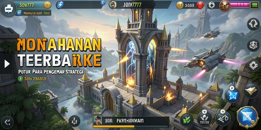 Tampilan menara pertahanan yang strategis dan seru di SOV777.