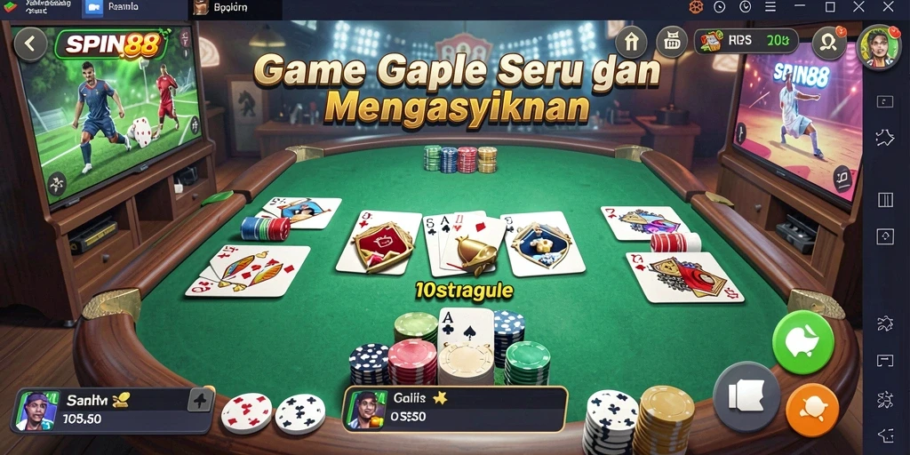 Tampilan screenshot SPIN88 menampilkan pengalaman bermain Gaple yang seru.