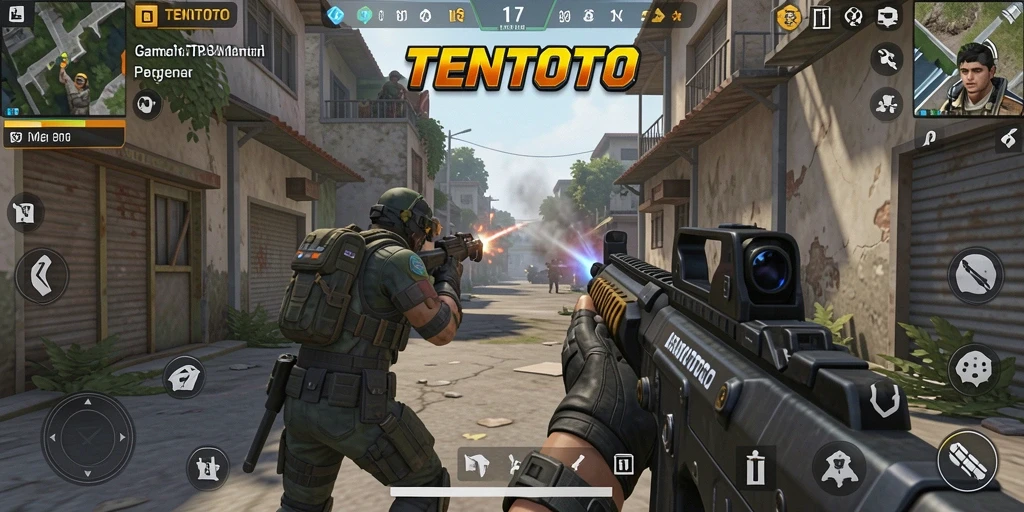 Tangkapan layar utama dari gameplay seru TENTOTO yang memukau.