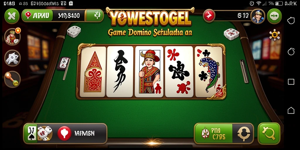Tampilan gameplay seru dari YOWESTOGEL dalam permainan Domino.